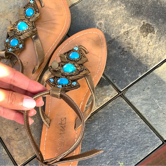 πHost Pickπ Coconuts by Matisse Leather Sandals Size 8 - Picture 3 of 6